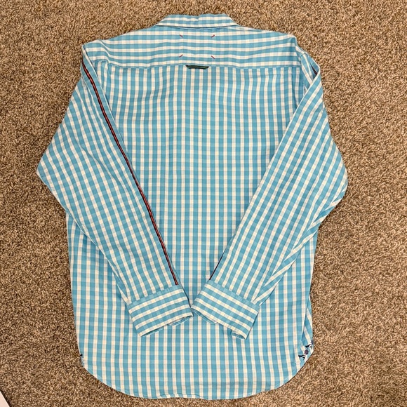 Robert Graham Checkered Gingham Button Up Dress Shirt Mens Large - Picture 8 of 8